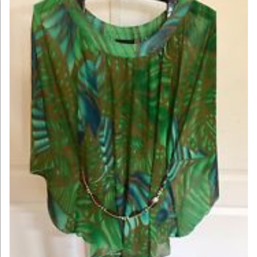 Lane Bryant tropical blouse